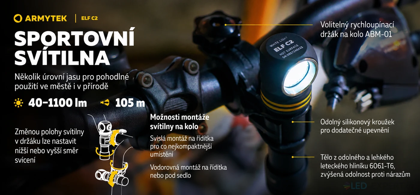 Armytek Elf C2 - sportovní a terénní použití