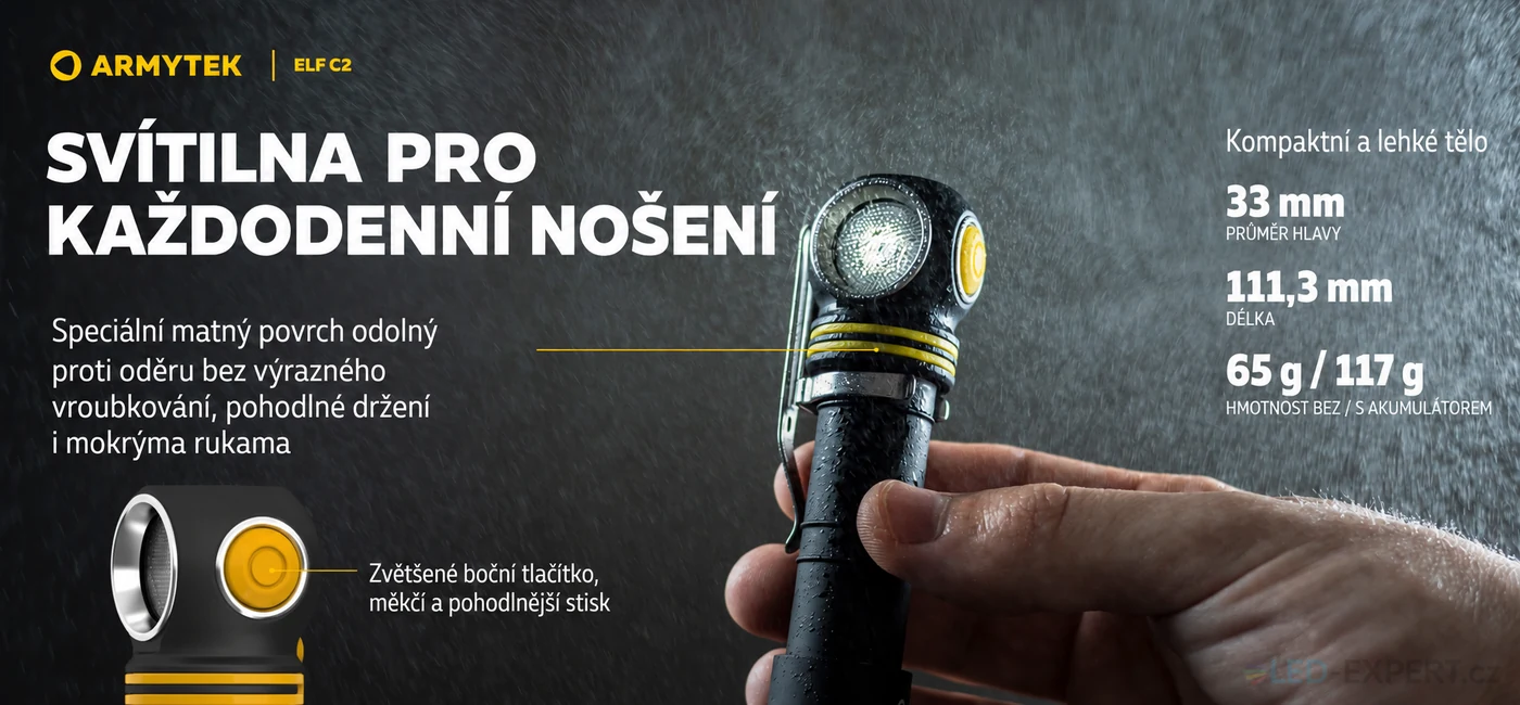 Armytek Elf C2 - svítilna pro každodenní nošení