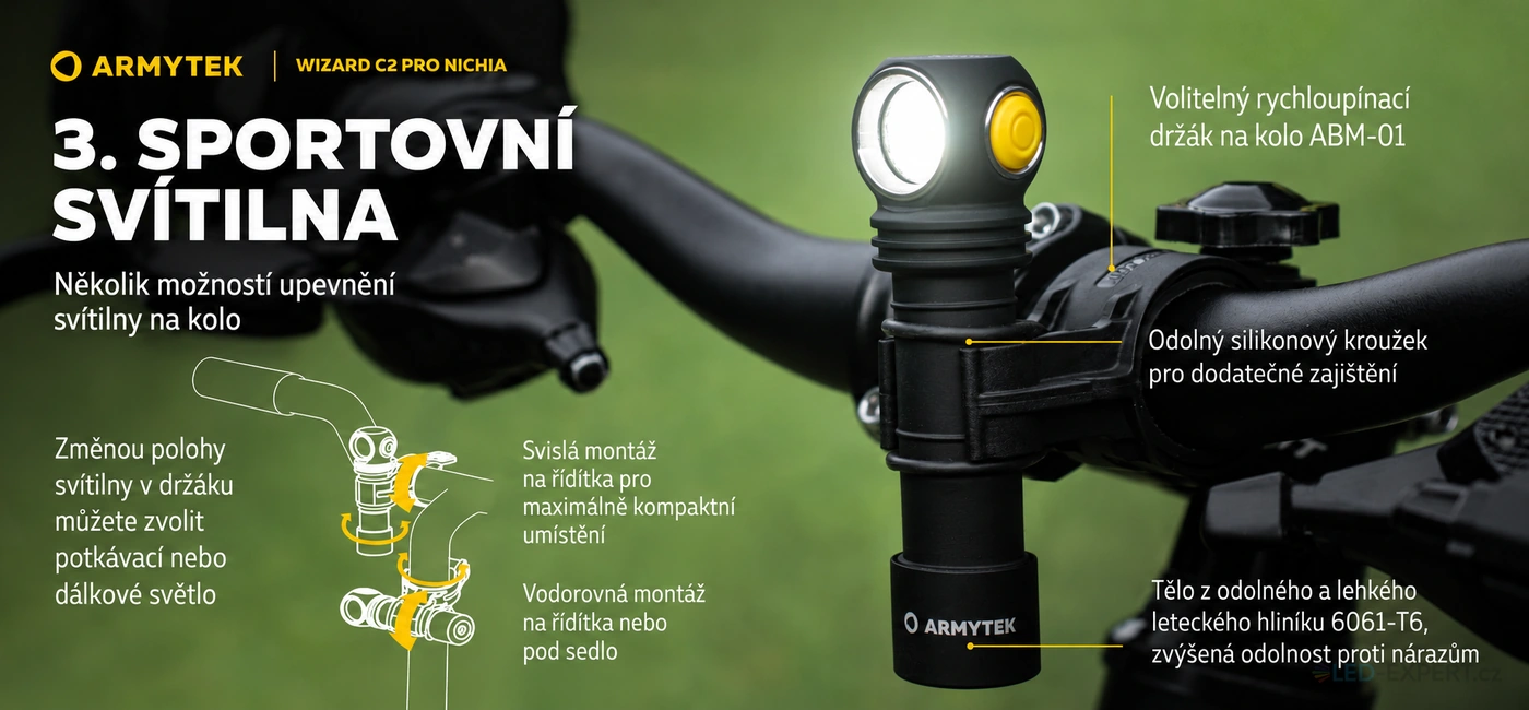 Armytek Wizard C2 Pro Nichia - sportovní a outdoor použití