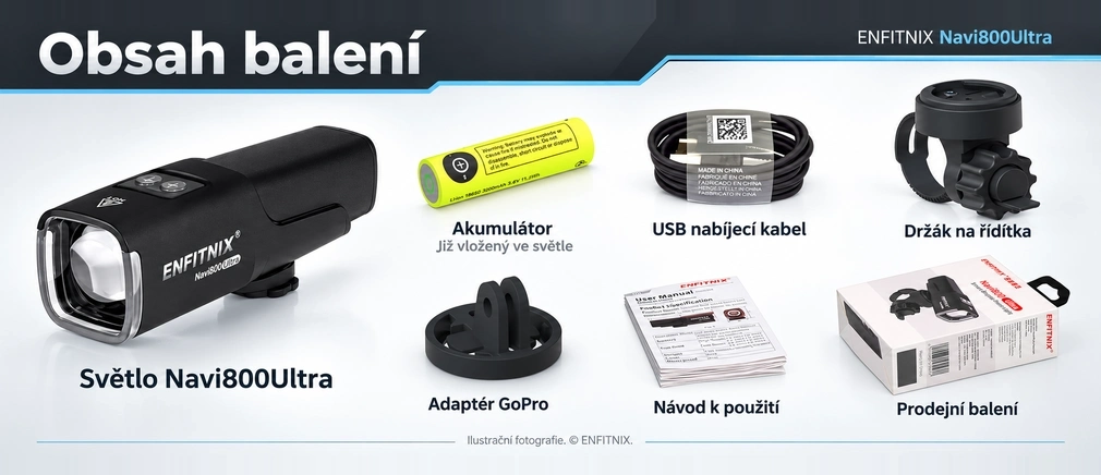 Enfitnix Navi800 Ultra - obsah balení