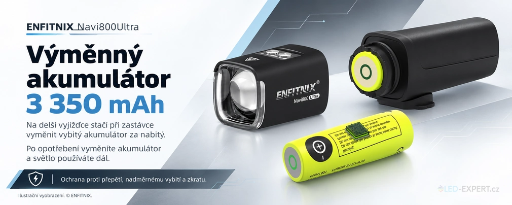Enfitnix Navi800 Ultra - výměnný akumulátor 3350 mAh