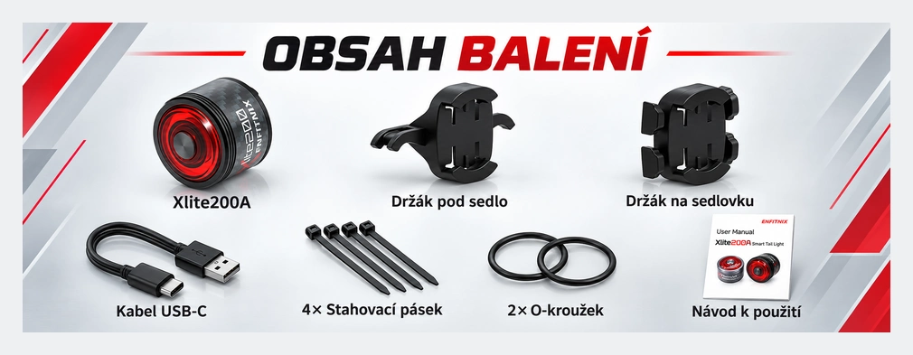 Enfitnix XLite200A - obsah balení