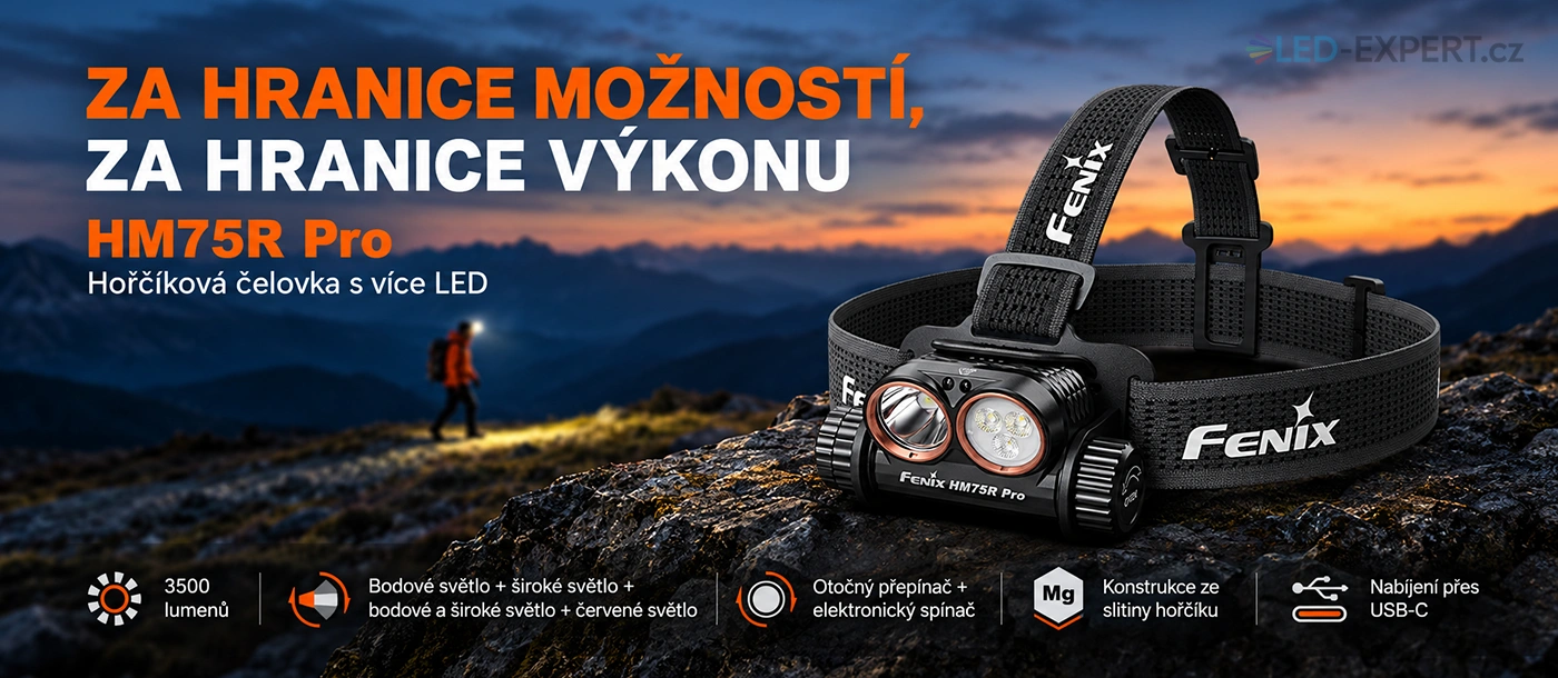 Fenix HM75R PRO čelovka 3500 lm s dosvitem 398 metrů