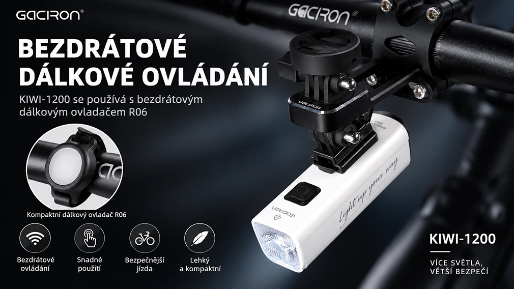 Gaciron KIWI-1200 White bezdrátové ovládání R06