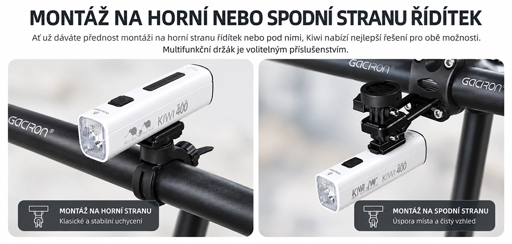 Gaciron KIWI-400 White horní a spodní montáž