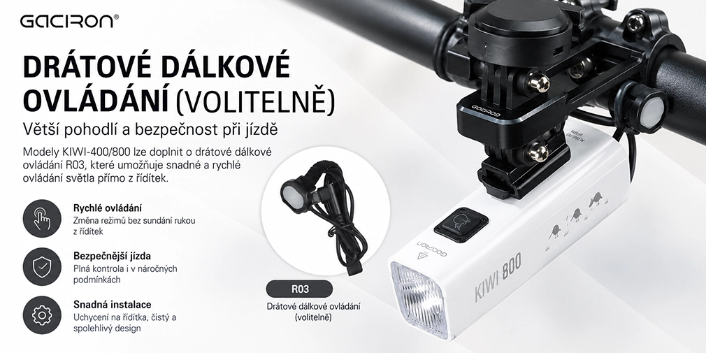 Gaciron KIWI-800 White kompatibilní kabelové ovládání R03