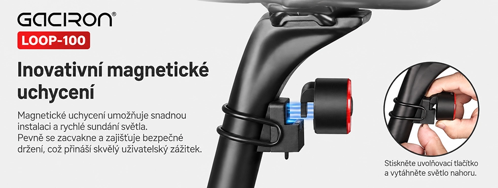 Gaciron LOOP-100 magnetické uchytenie zadného svetla