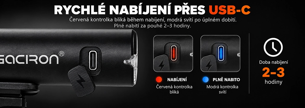 Gaciron THIRD EYE EE-1000 lehké hliníkové cyklosvětlo