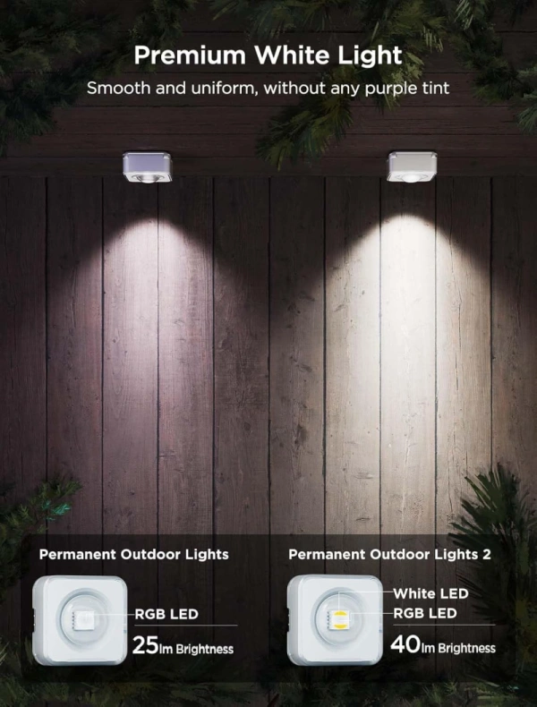 Govee Permanent Outdoor Lights 2 - srovnání s první generací