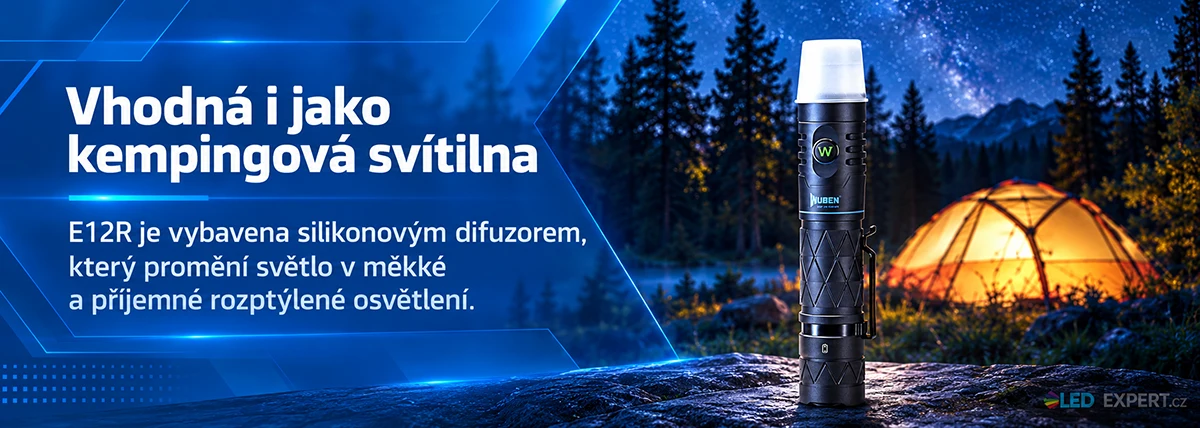 Wuben E12R - kempingový difuzér pro rozptýlené světlo