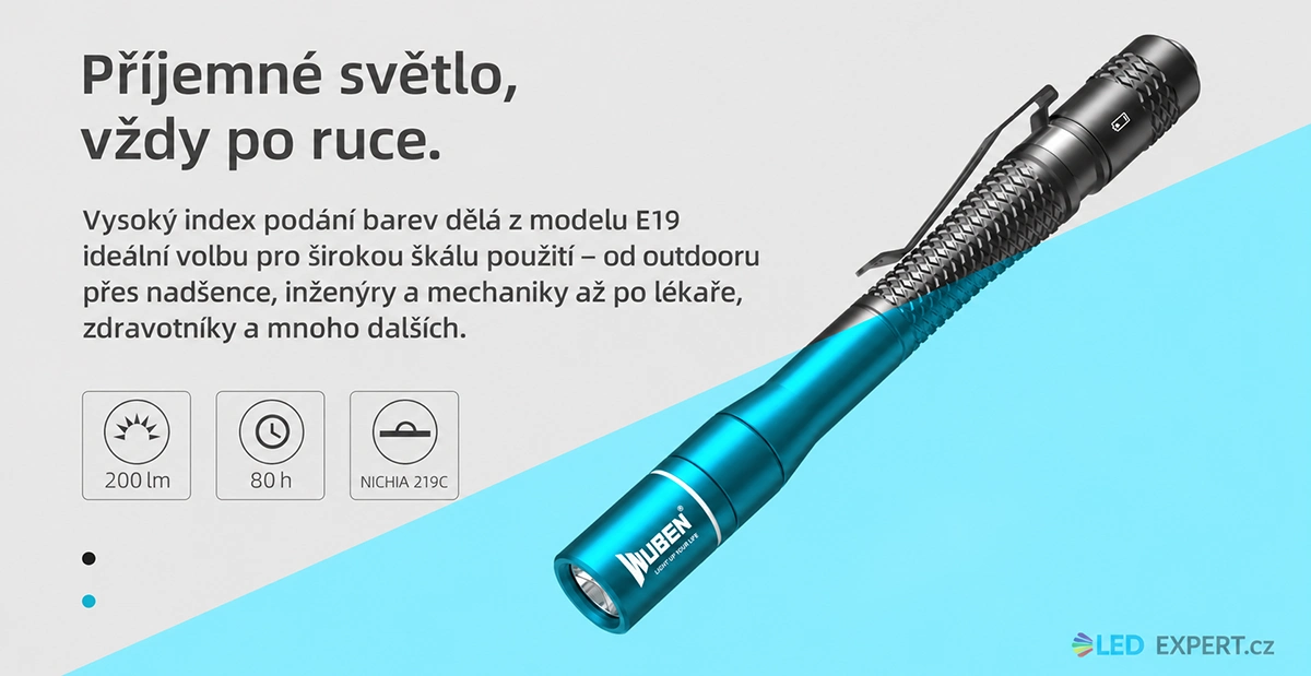 Wuben E19 High-CRI - hlavní parametry a vlastnosti