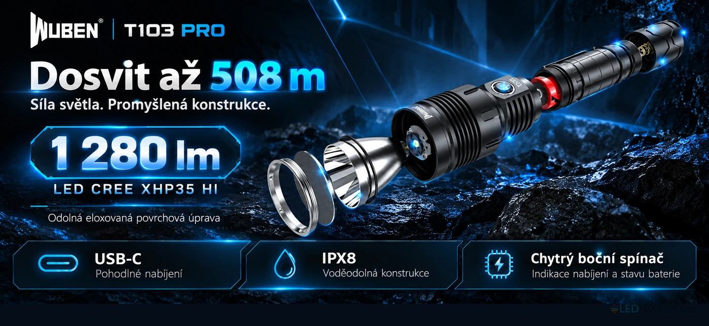 Wuben T103 PRO - konstrukce a funkce