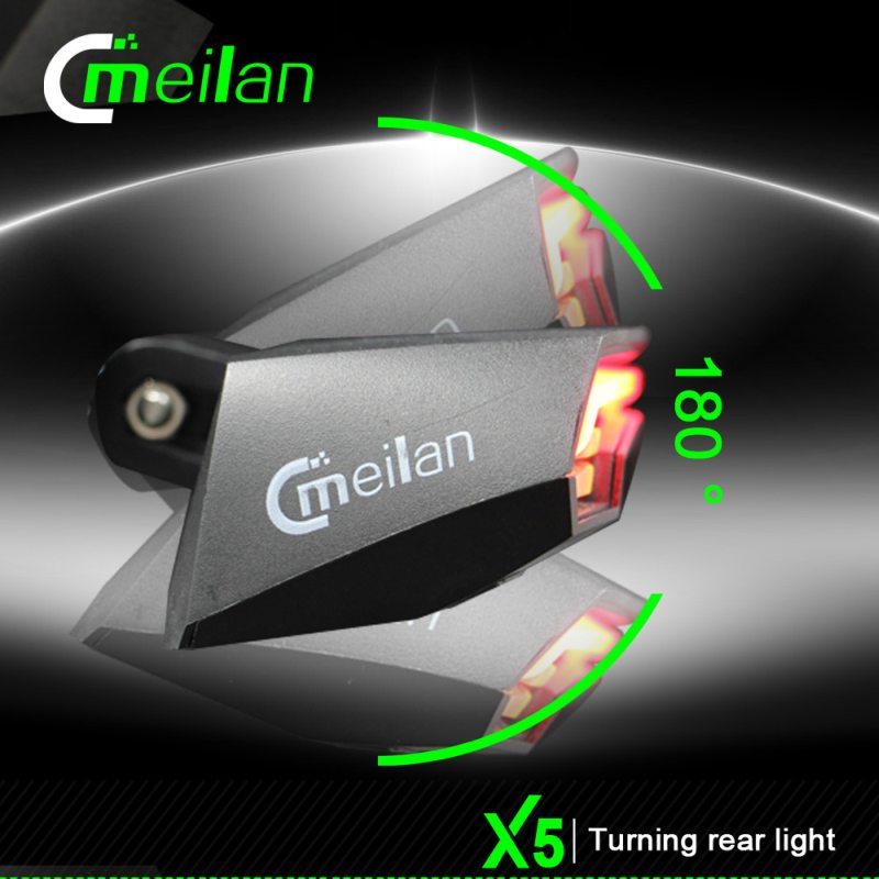 Meilan X5 světlo s blinkry zadní černé
