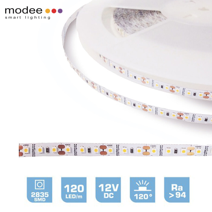 LED pásek MODEE vnitřní Studená bílá 12V 9.6W/M IP20 120LED/M 5METRŮ
