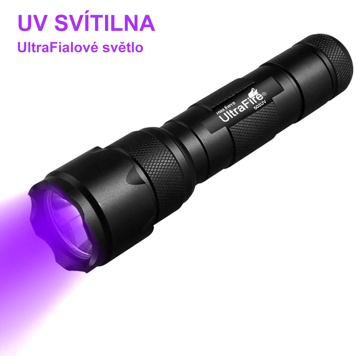 UltraFire WF-502B UV svítilna Ultrafialové světlo