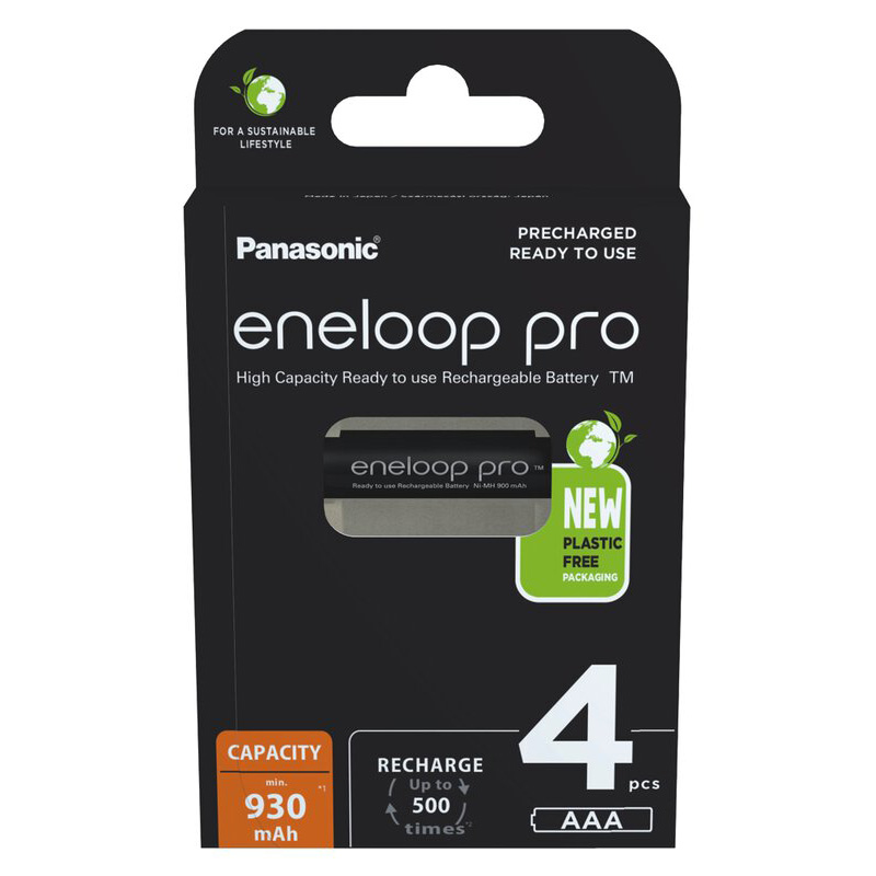 Panasonic Eneloop PRO AAA 930mAh 4ks BK-4HCDE/4BE