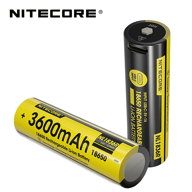 Dobíjecí USB baterie 18650 Nitecore 3.7V 3600mAh (NL1836R)