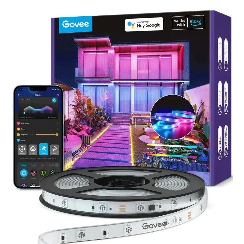 Govee H6172 Venkovní SMART RGBIC LED pásek 10 METRŮ