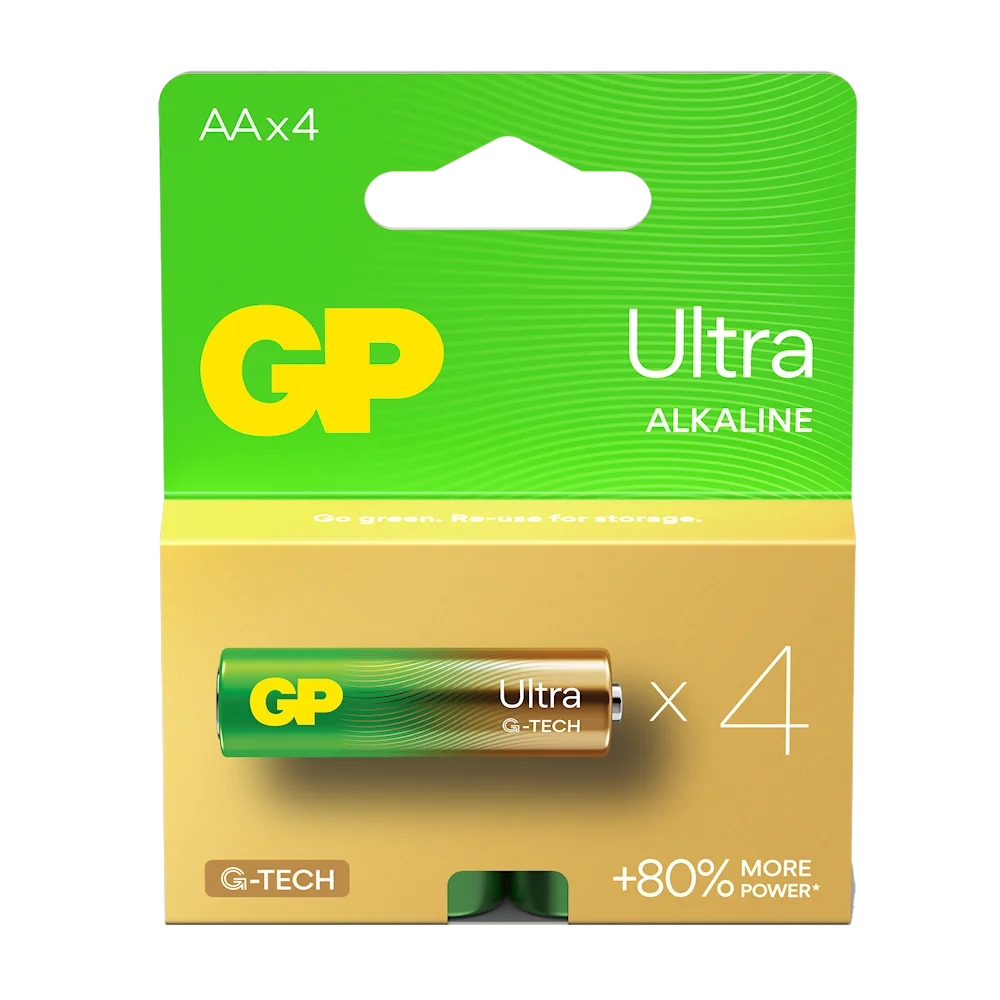 Alkalická baterie GP Ultra G-TECH 4ks AA