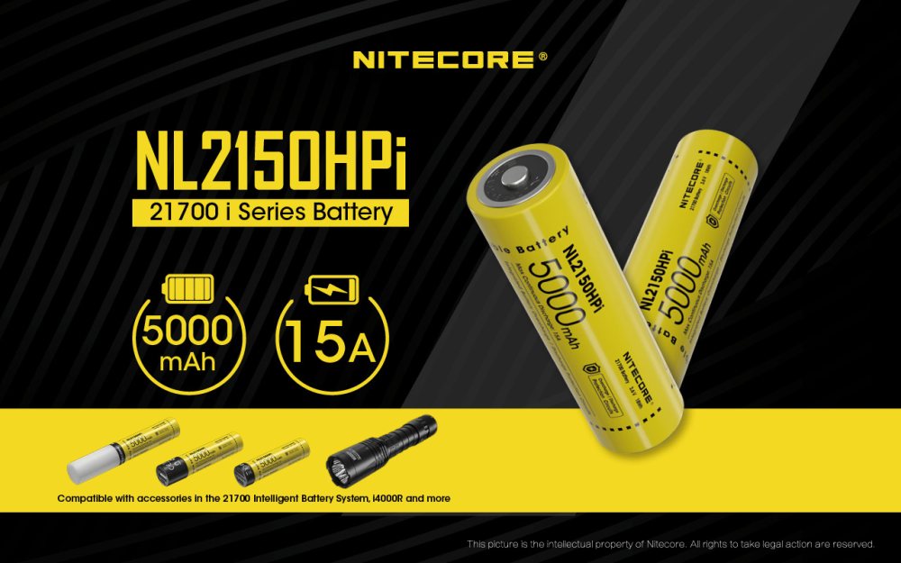 Baterie Li-ion 21700 Nitecore 5000mAh (NL2150HPi)