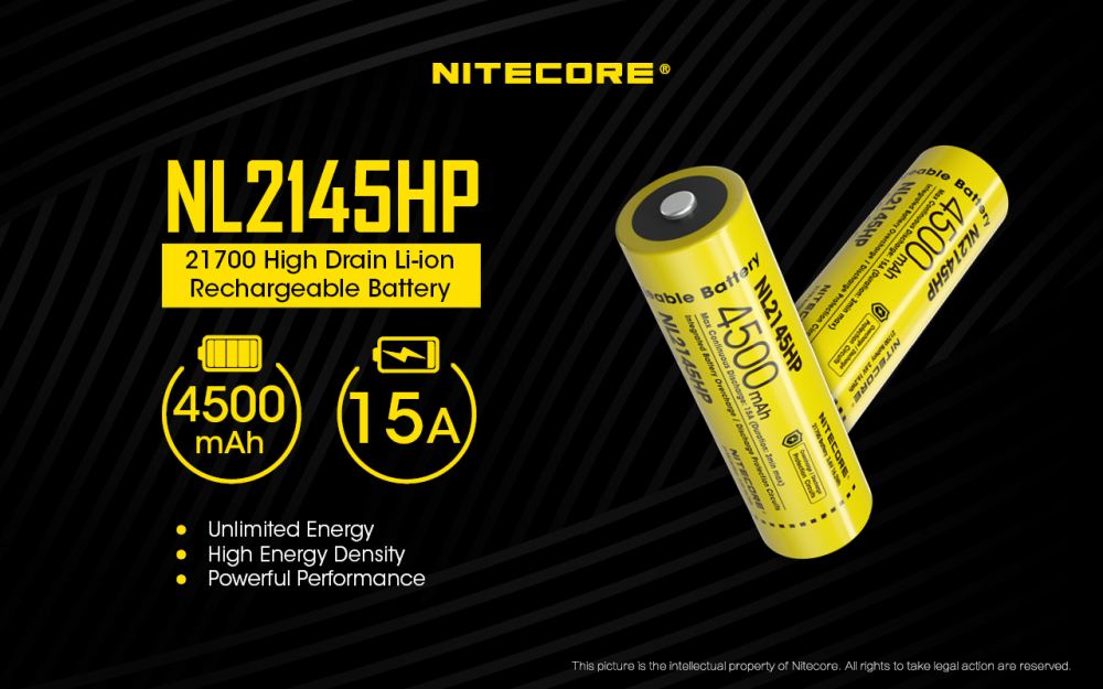 Baterie Li-ion 21700 Nitecore 4500mAh (NL2145HP)