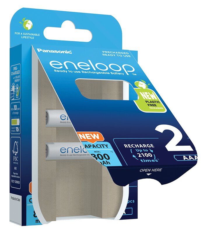 Panasonic Eneloop AAA 800mAh 2ks BK-4MCDE/2BE