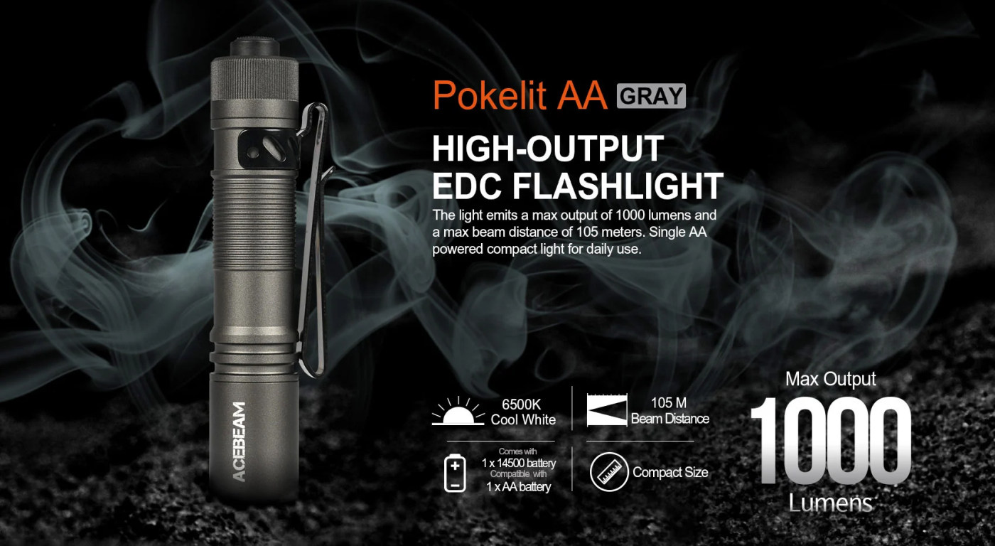 Acebeam Pokelit AA Grey