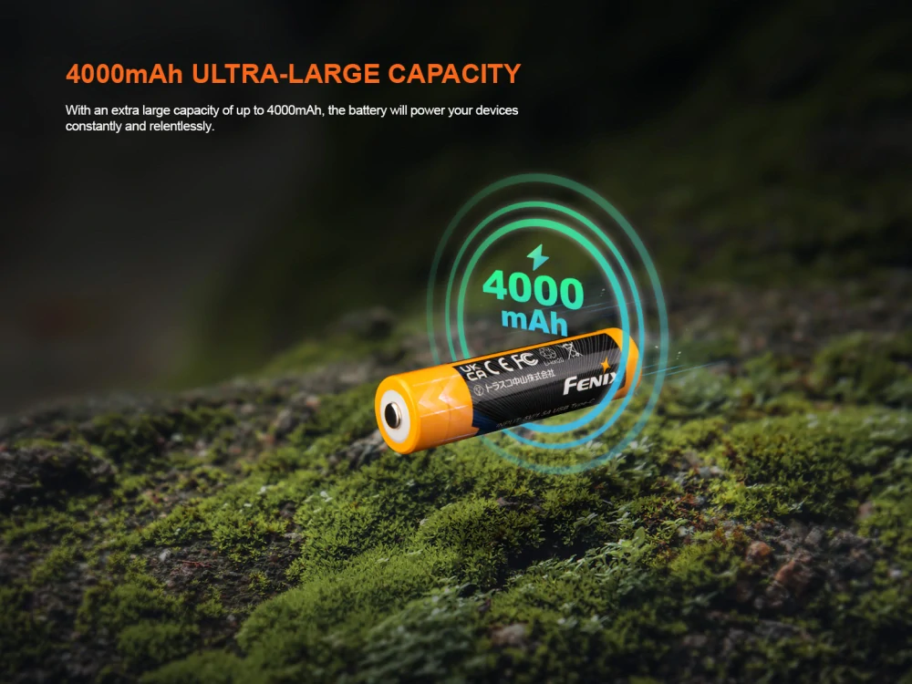 Dobíjecí USB baterie Fenix 18650 4000mAh