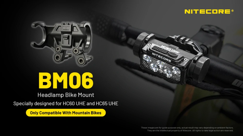 Nitecore BM06 držák čelovky HC60/65 UHE na řídítka