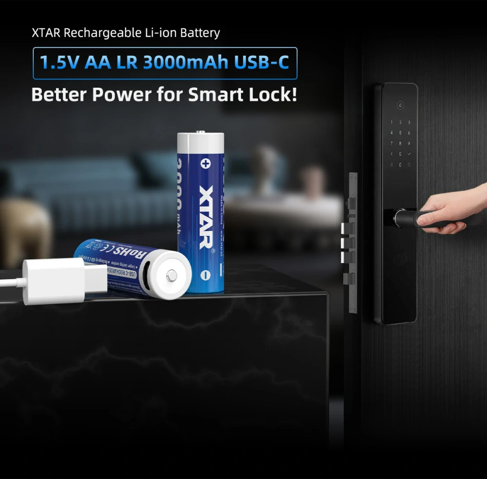 Xtar AA 1.5V LR 3000mAh USB-C Li-Ion baterie 1 kus