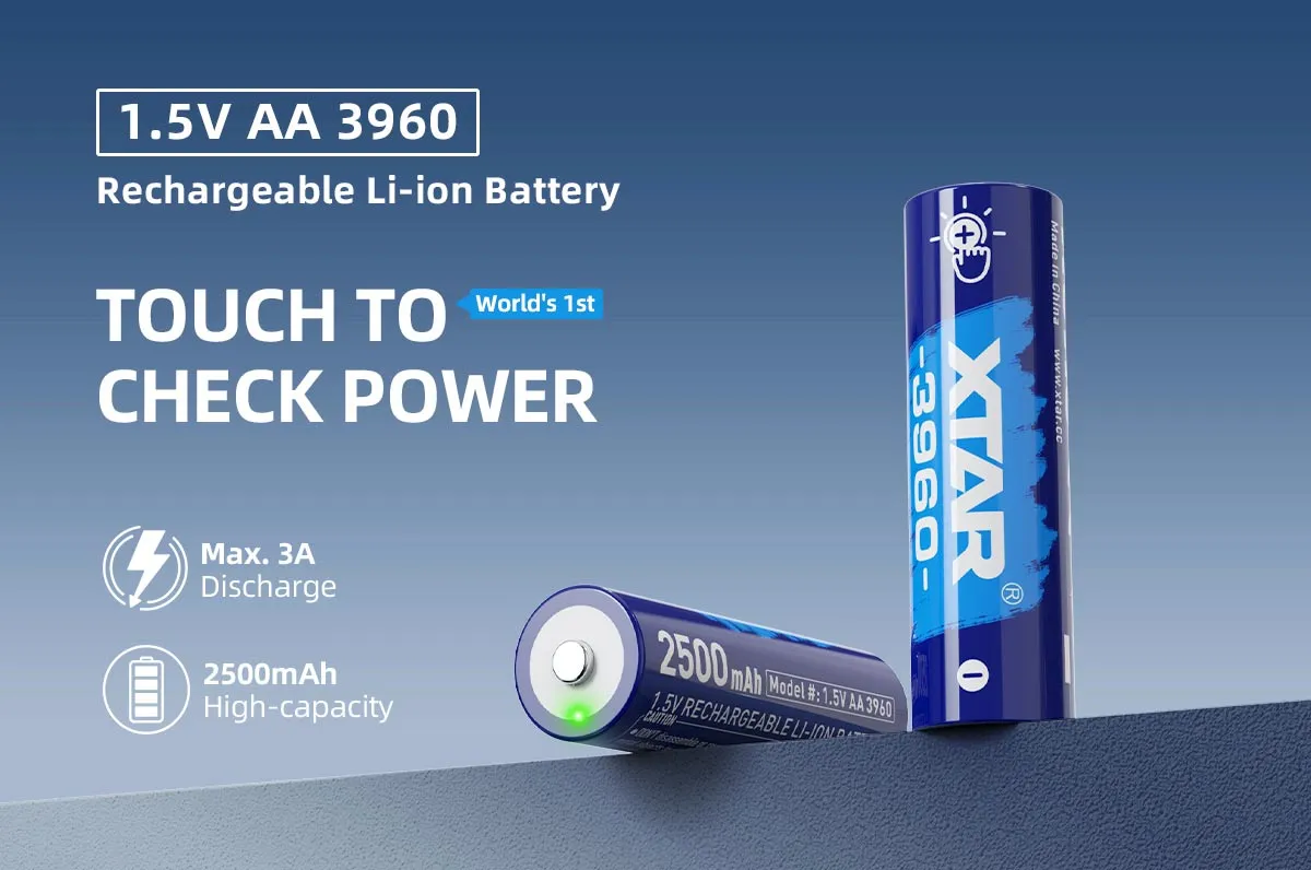 Xtar AA 1.5V 3960mWh 2500mAh Li-Ion baterie 1 kus