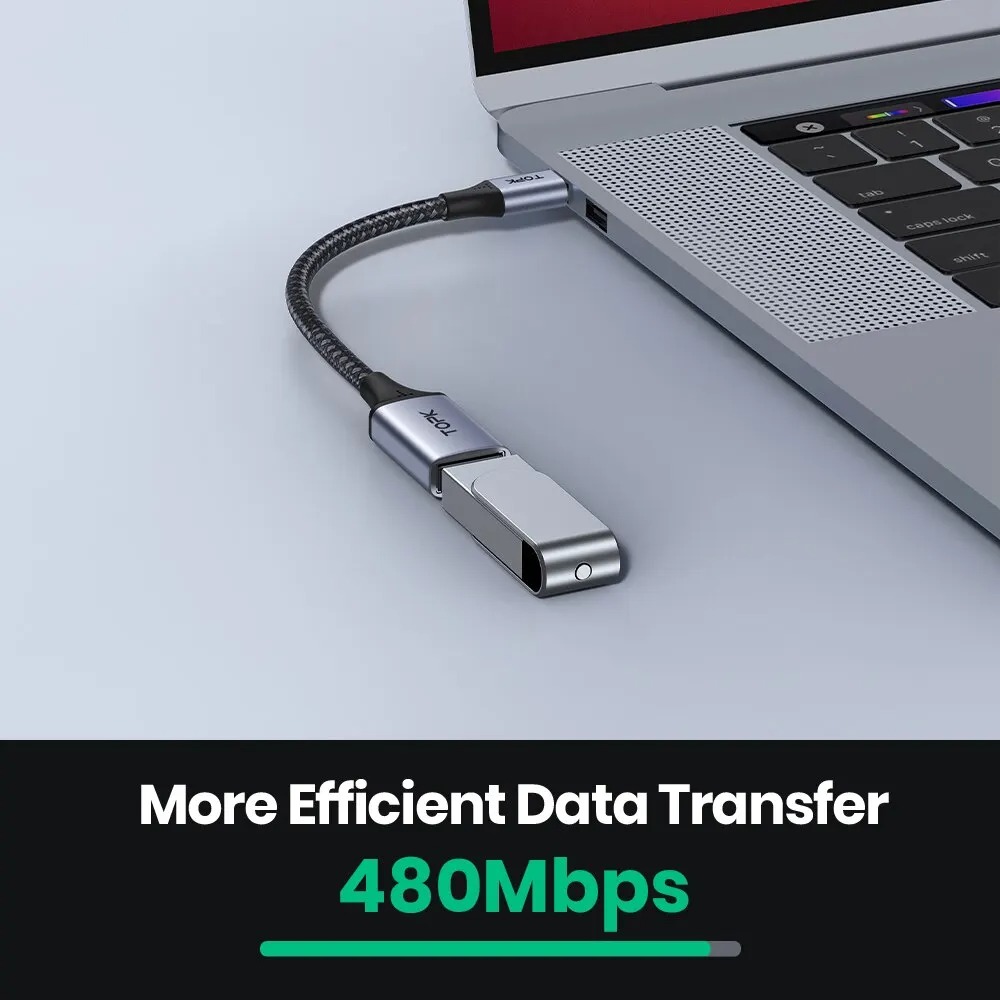 Adaptér USB-A do USB-C TOPK
