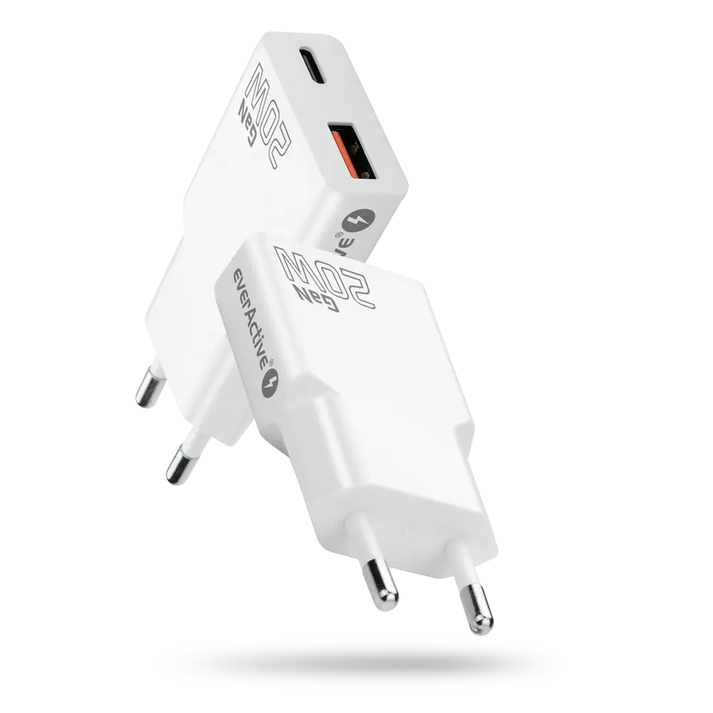 EverActive USB síťový adaptér slim GAN SC-340Q 20 W