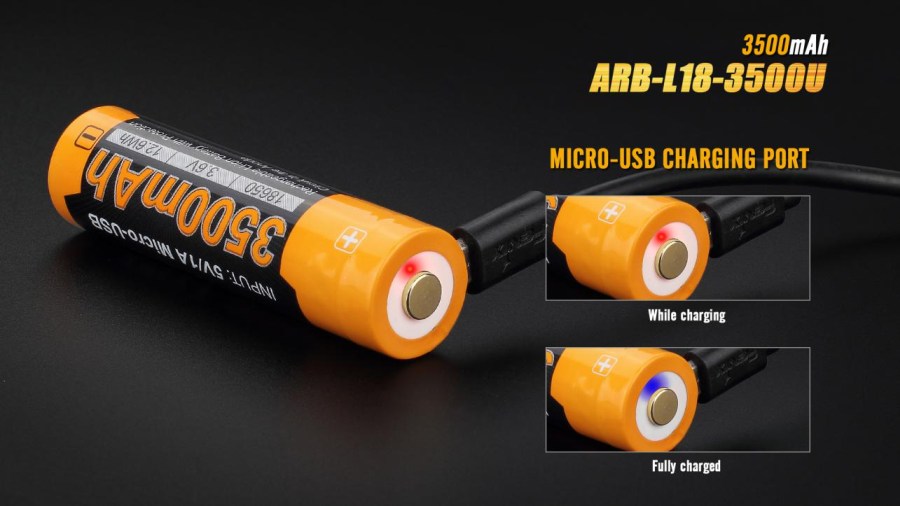 Dobíjecí USB baterie Fenix 18650 3500mAh