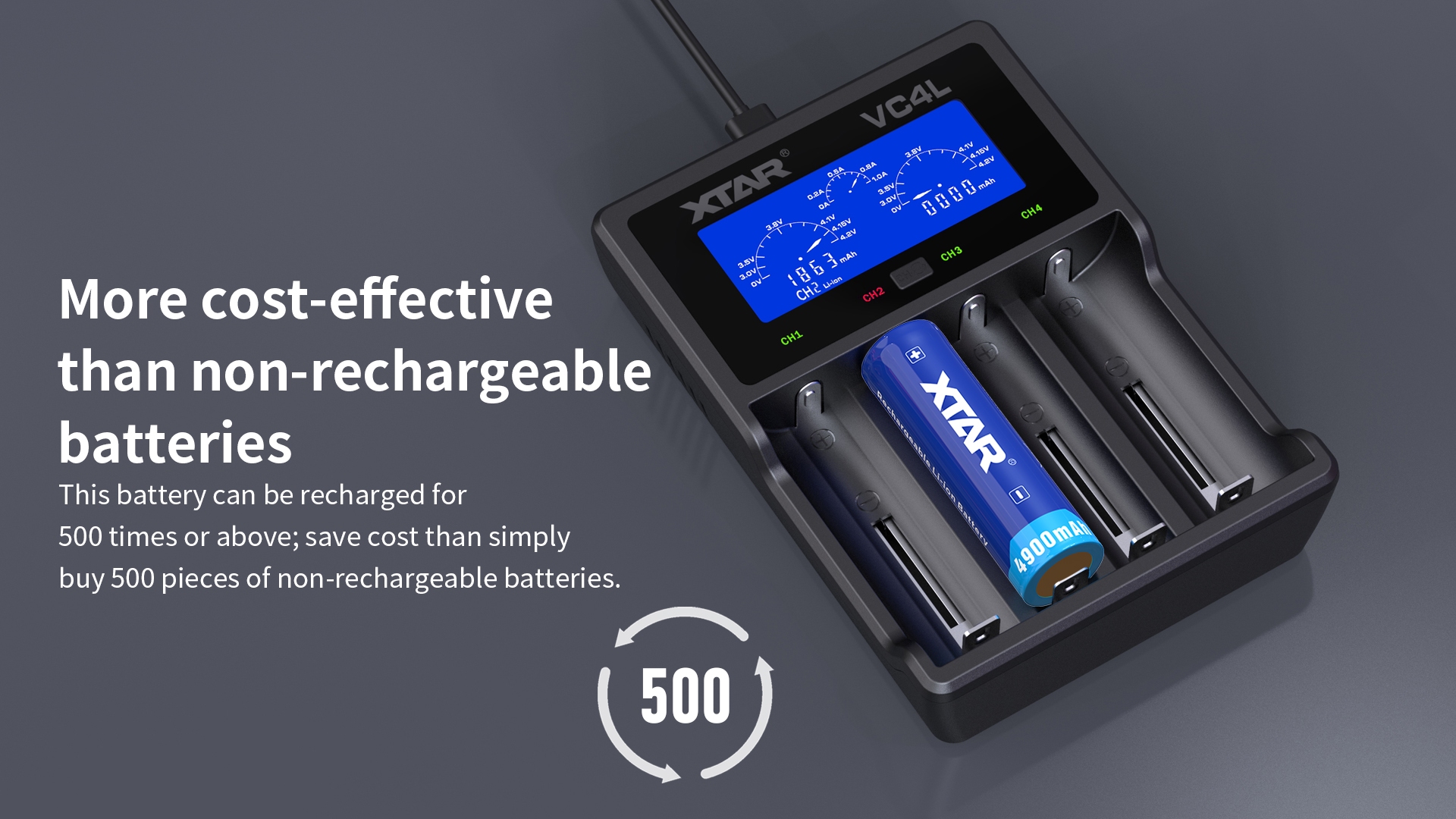 Baterie Li-ion 21700 Xtar 4900mAh 10A