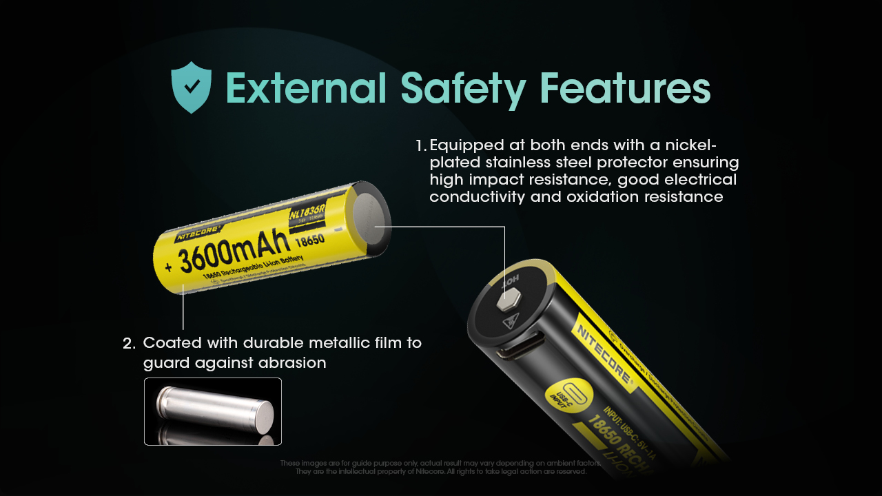 Dobíjecí USB baterie 18650 Nitecore 3.7V 3600mAh (NL1836R)