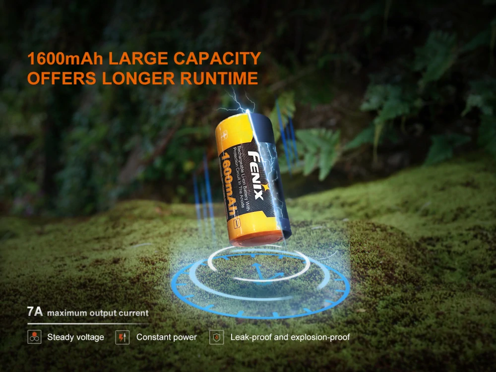 Dobíjecí baterie Li-Ion 18350 Fenix 1600mAh