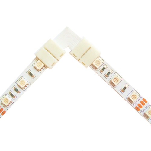 Rohová spojka pro RGB LED pásek s klipem