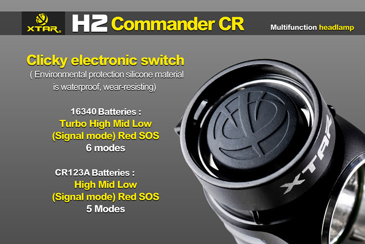 Xtar H2 Commander bílá/červená led