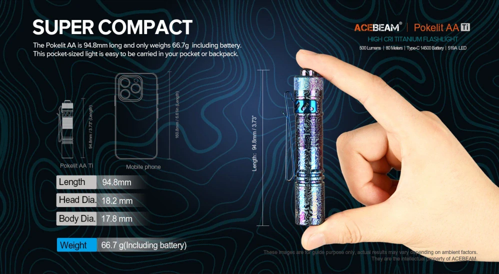 Acebeam Pokelit AA Ti Titanium MAP