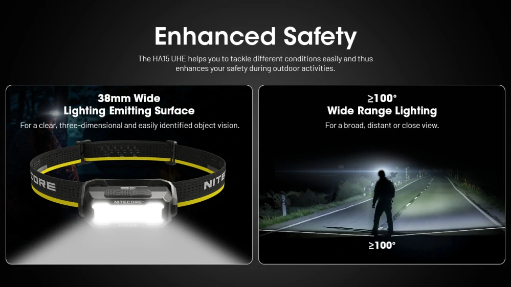 Nitecore HA15 UHE černá