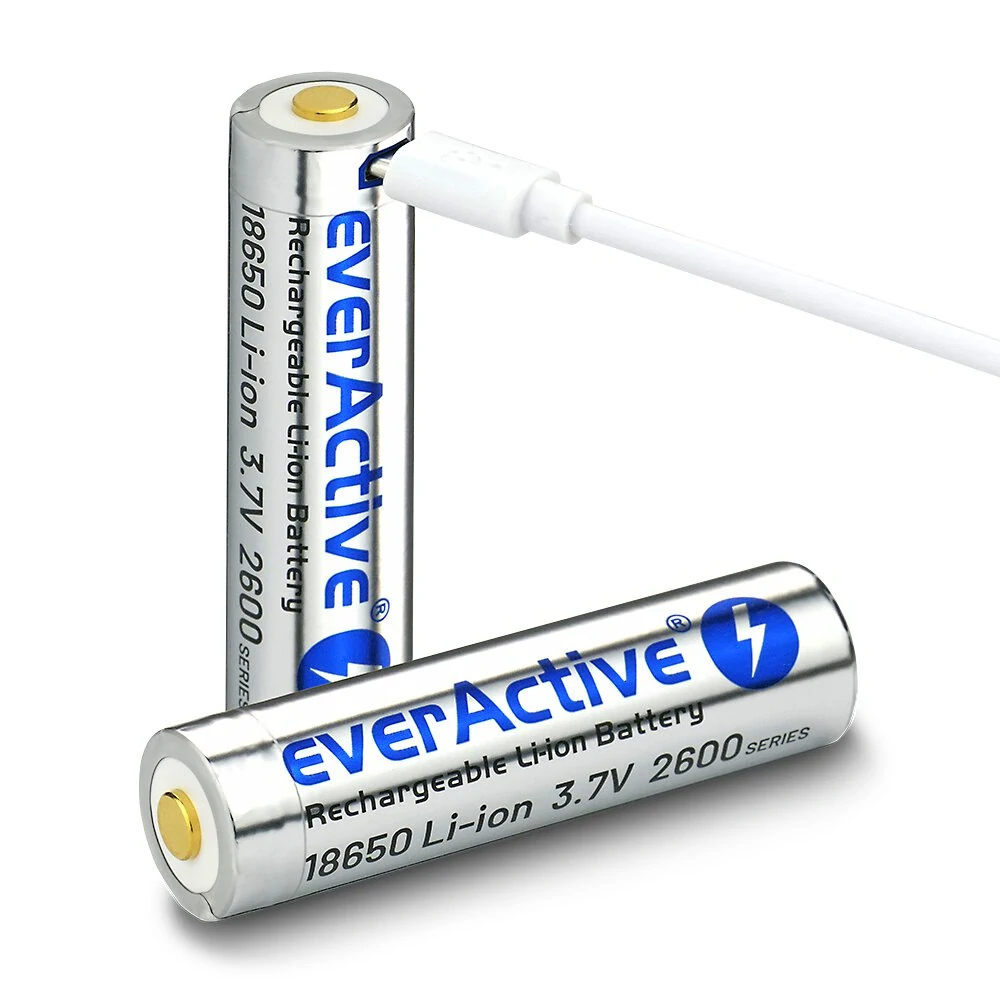 Dobíjecí USB Baterie 18650 EverActive 2600mAh