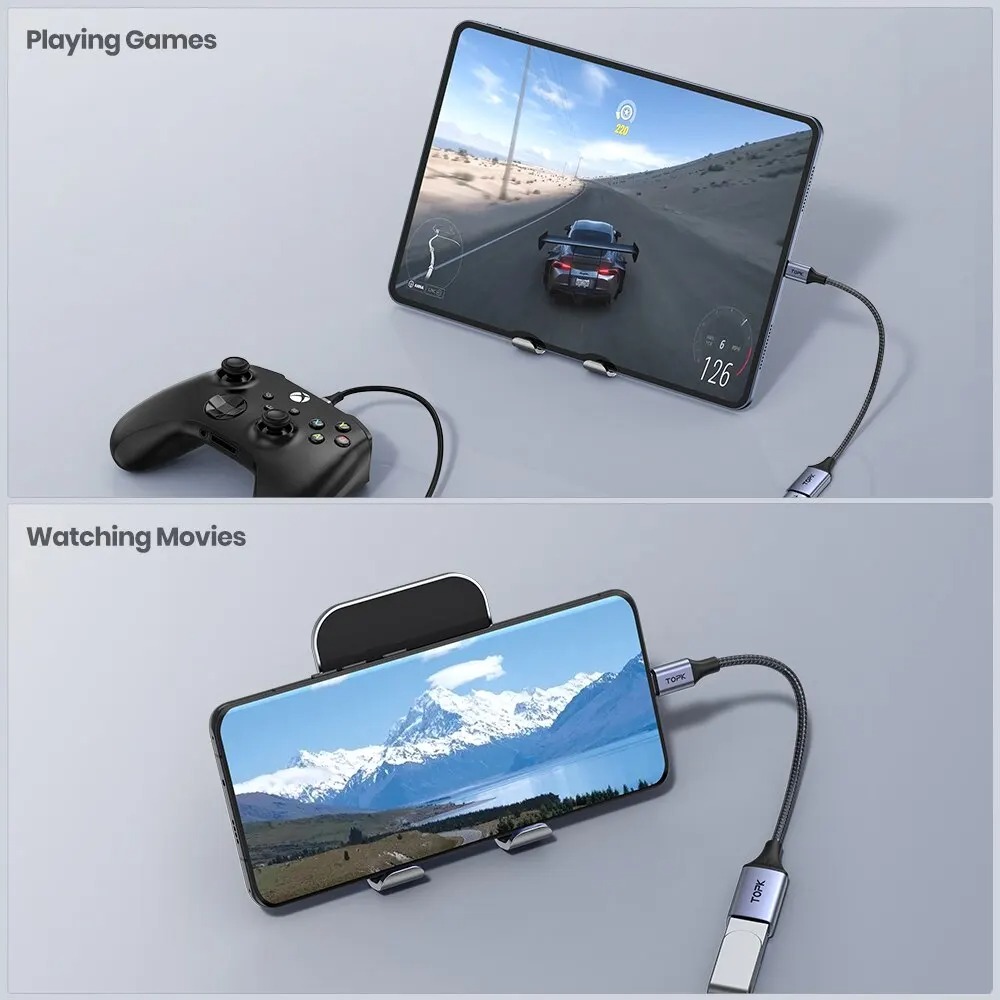 Adaptér USB-A do USB-C TOPK