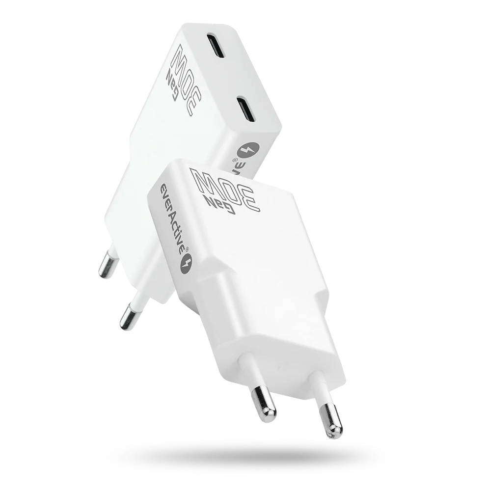 EverActive USB síťový adaptér slim GAN SC-385Q 30 W