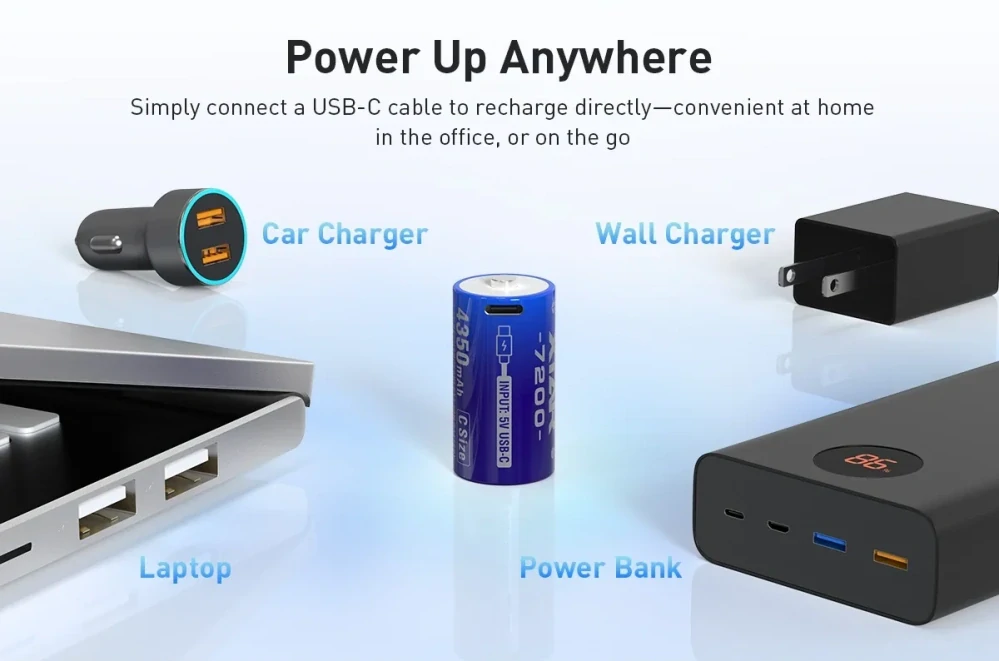 Xtar C 1.5V CLR7200 4350mAh USB-C Li-Ion 2 kusy