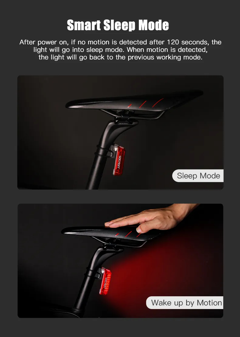 Gaciron W16 SMART brzdové světlo zadní černá