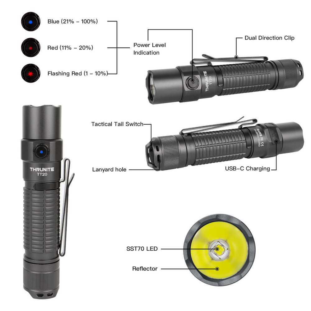 ThruNite TT20 Metal Grey