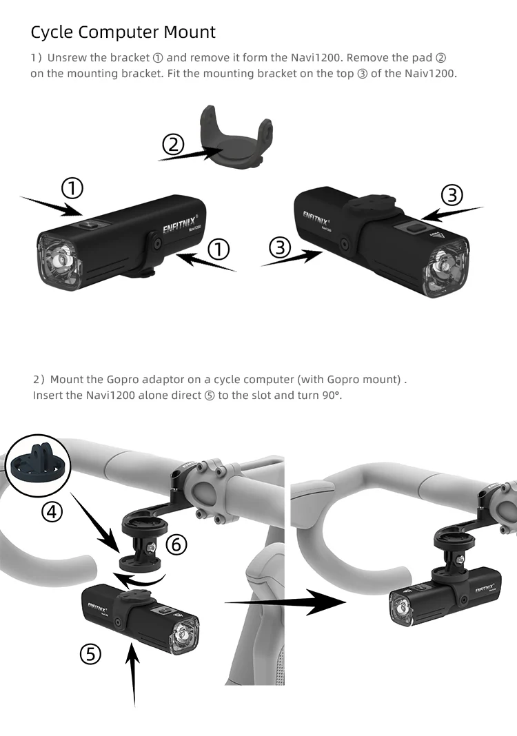 Enfitnix Navi1200 přední černá