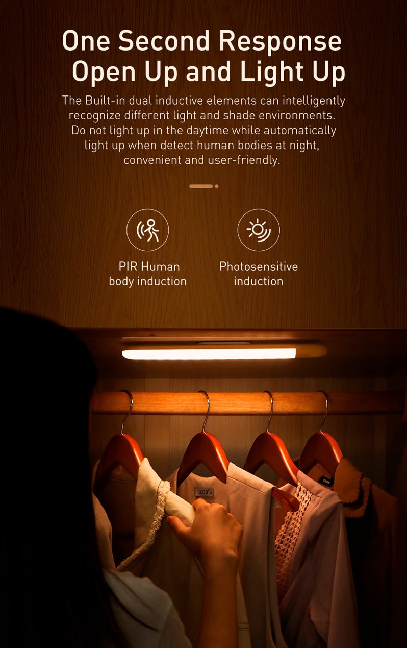 Baseus Sunshine série Indukční světlo do šatní skříně