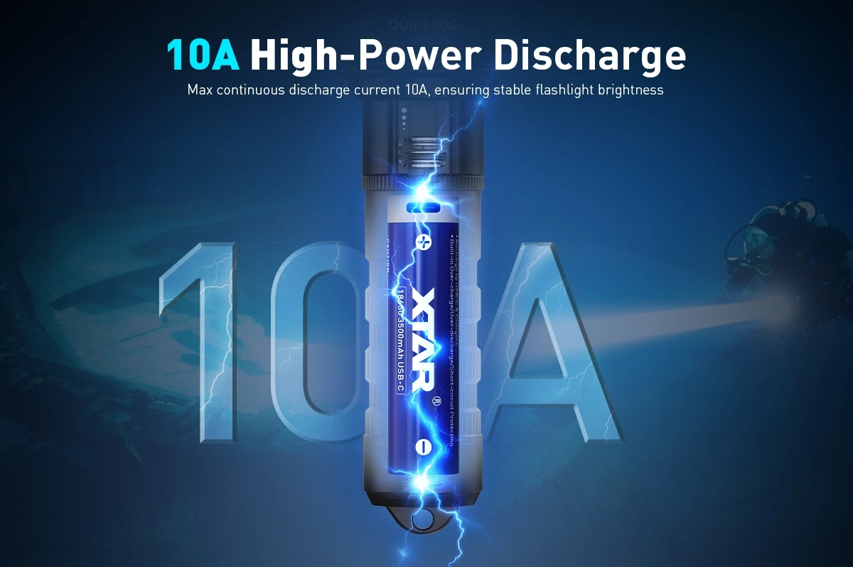 Baterie Li-ion 18650 Xtar 3.6V 3500mAh 10A USB-C